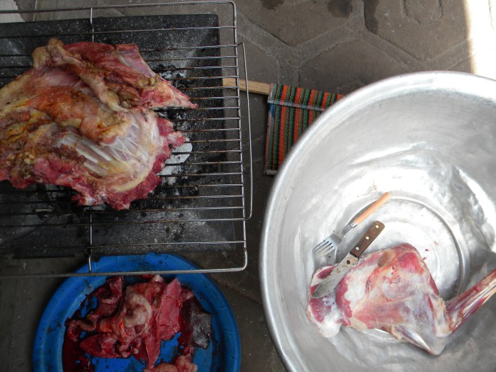 Mali Eid Adha sheep meat roast bbq