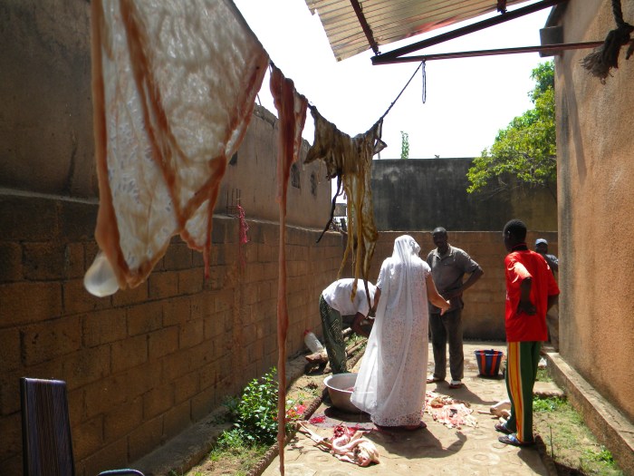 Mali Eid Adha sheep skin intestines
