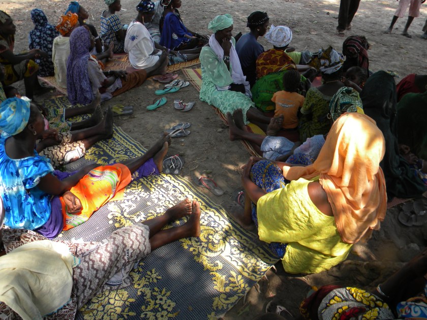 Mali rural village traditional women farmer agriculture meeting
