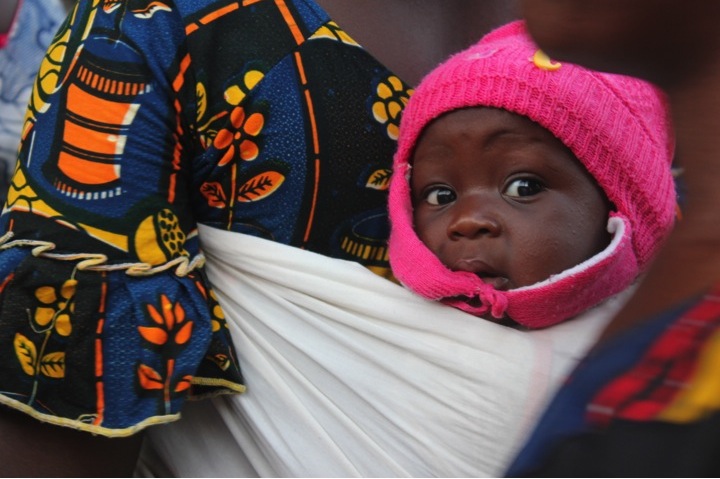 Mali Africa baby hat mother face cute