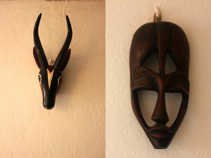 West African mask ebony wood