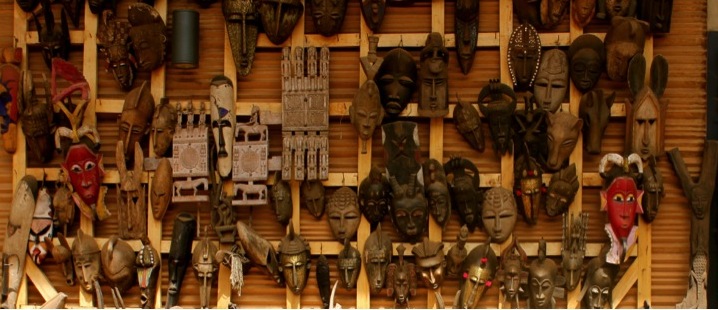 African mask wood ebony West Africa Mali