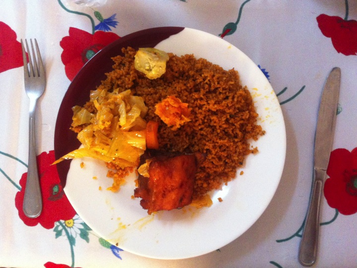 Mali local traditional cuisine rice thieboudienne chebjen ceebu jen
