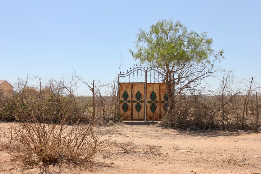 Somaliland Somalia Gabiley village fence door