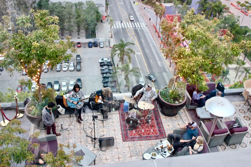 Los Angeles California LA perch rooftop band music