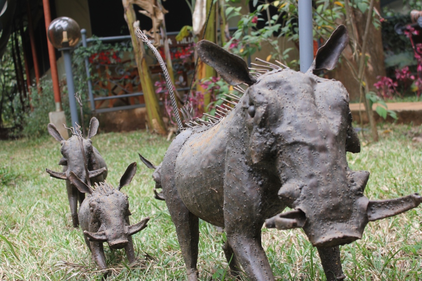 Kenya Nairobi warthog statue Pumba