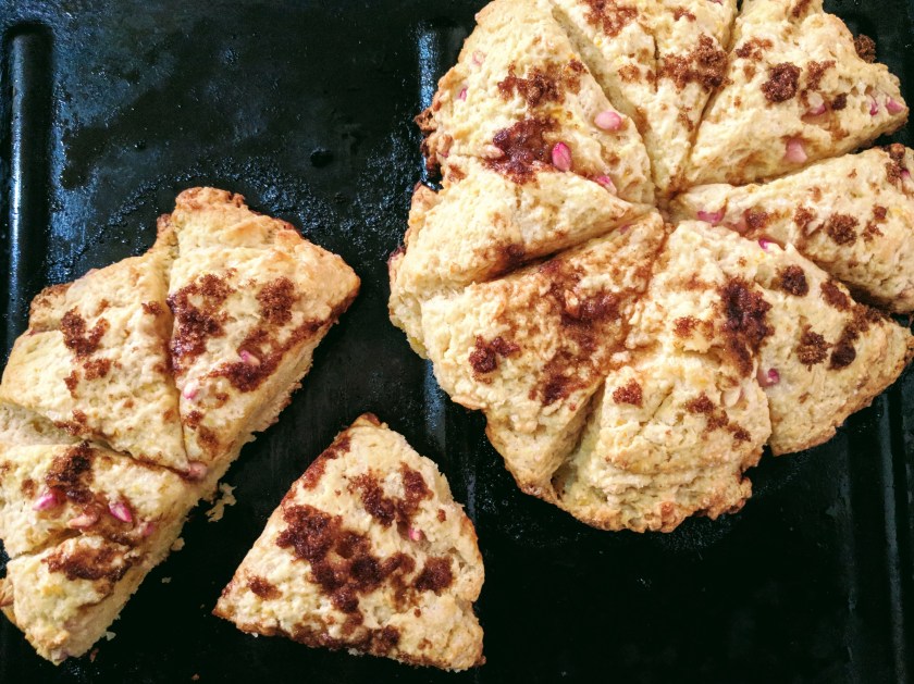 pomegranate scone bake baking